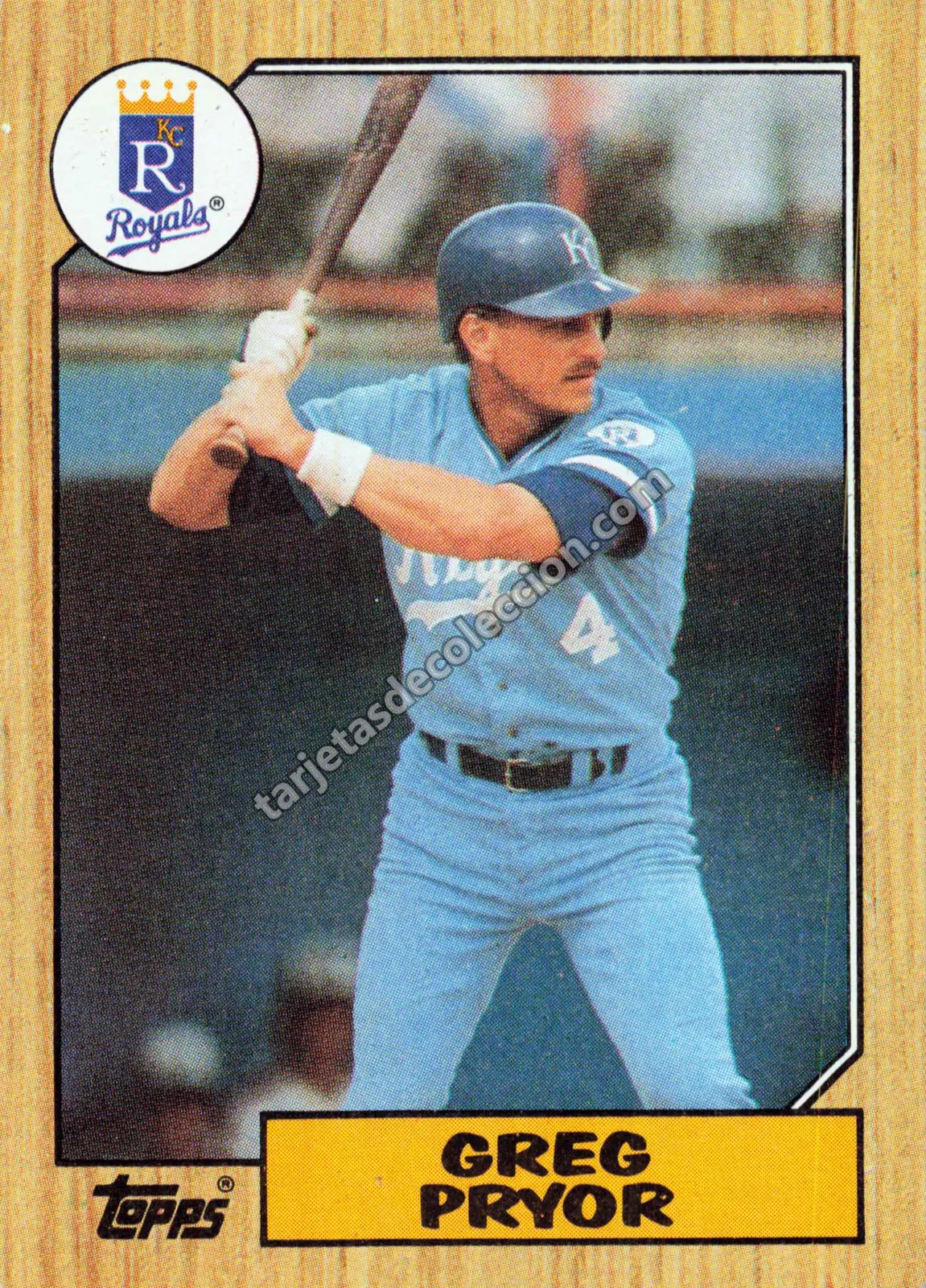 1987 Topps Greg Pryor #761 (Kansas City Royals)