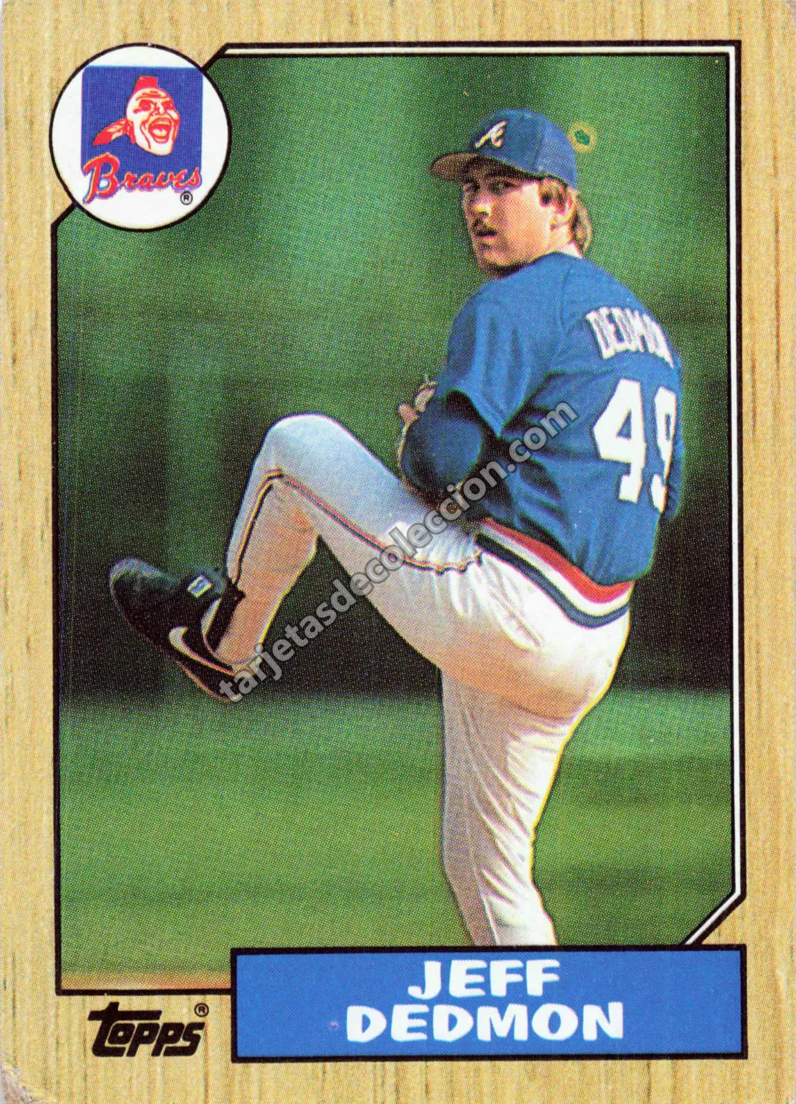 1987 Topps Jeff Dedmon #373 (Atlanta Braves)