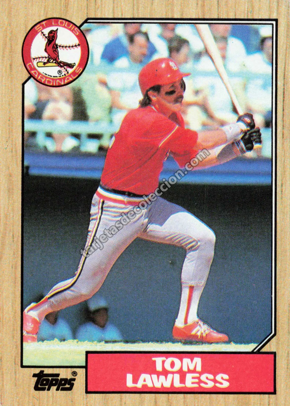 1987 Topps Tom Lawless #647 (St. Louis Cardinals)