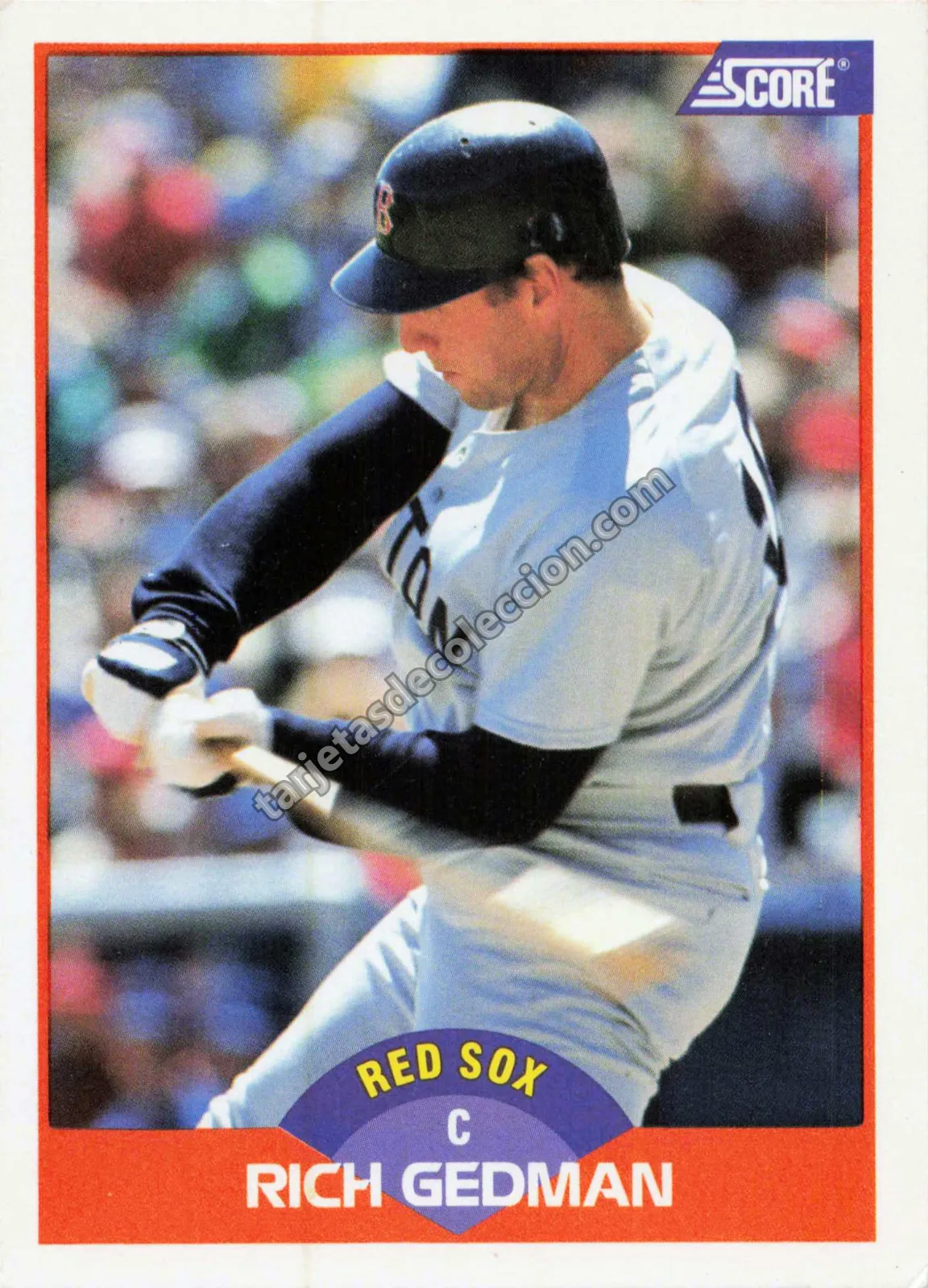 1989 Score Rich Gedman #345 (Boston Red Sox)