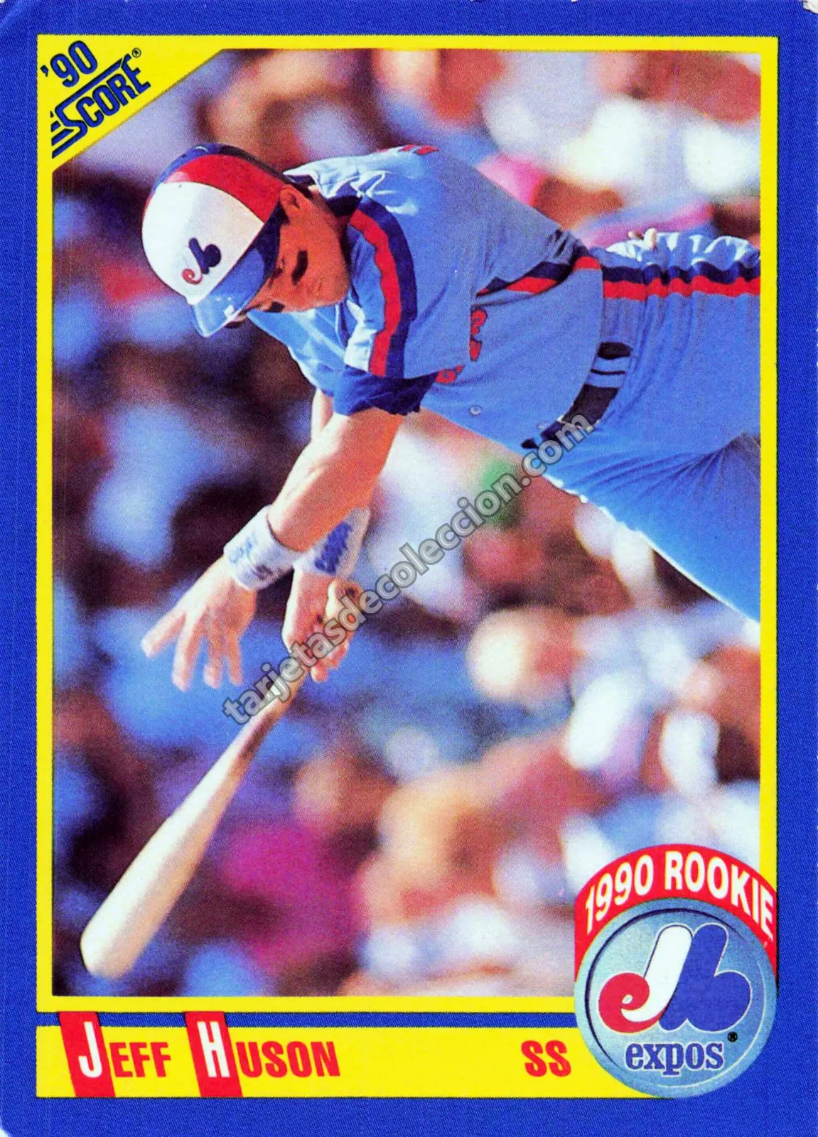 1990 Score Jeff Huson Rookie Card #615 (Montreal Expos)