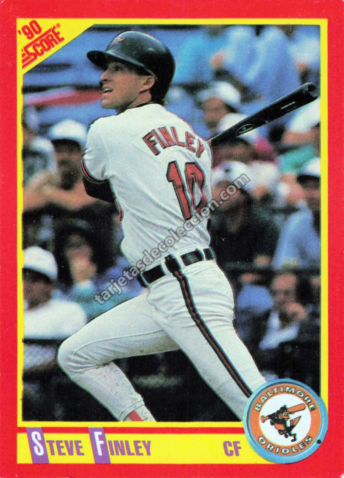 1990 Score Steve Finley #339 (Baltimore Orioles)