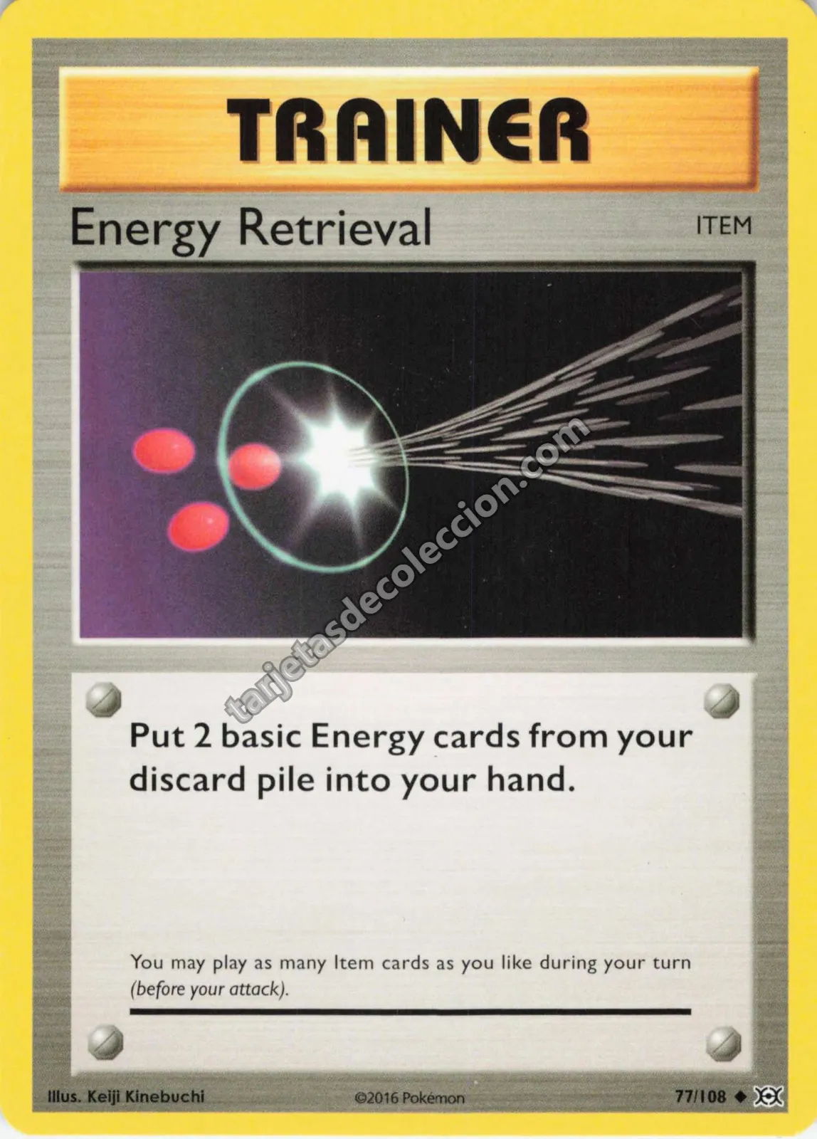 2016 Pokémon XY Evolutions Energy Retrieval #77
