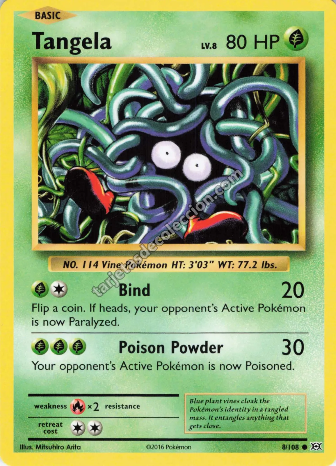2016 Pokémon XY Evolutions Tangela #8