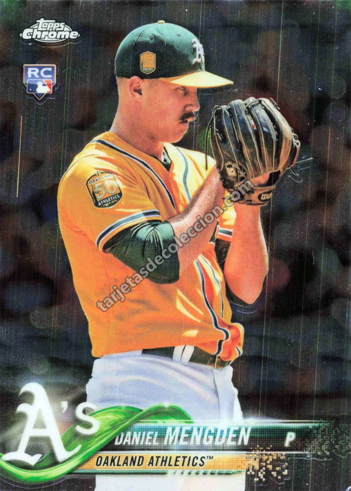 2018 Topps Chrome Update Daniel Mengden HMT6 (Oakland Athletics)