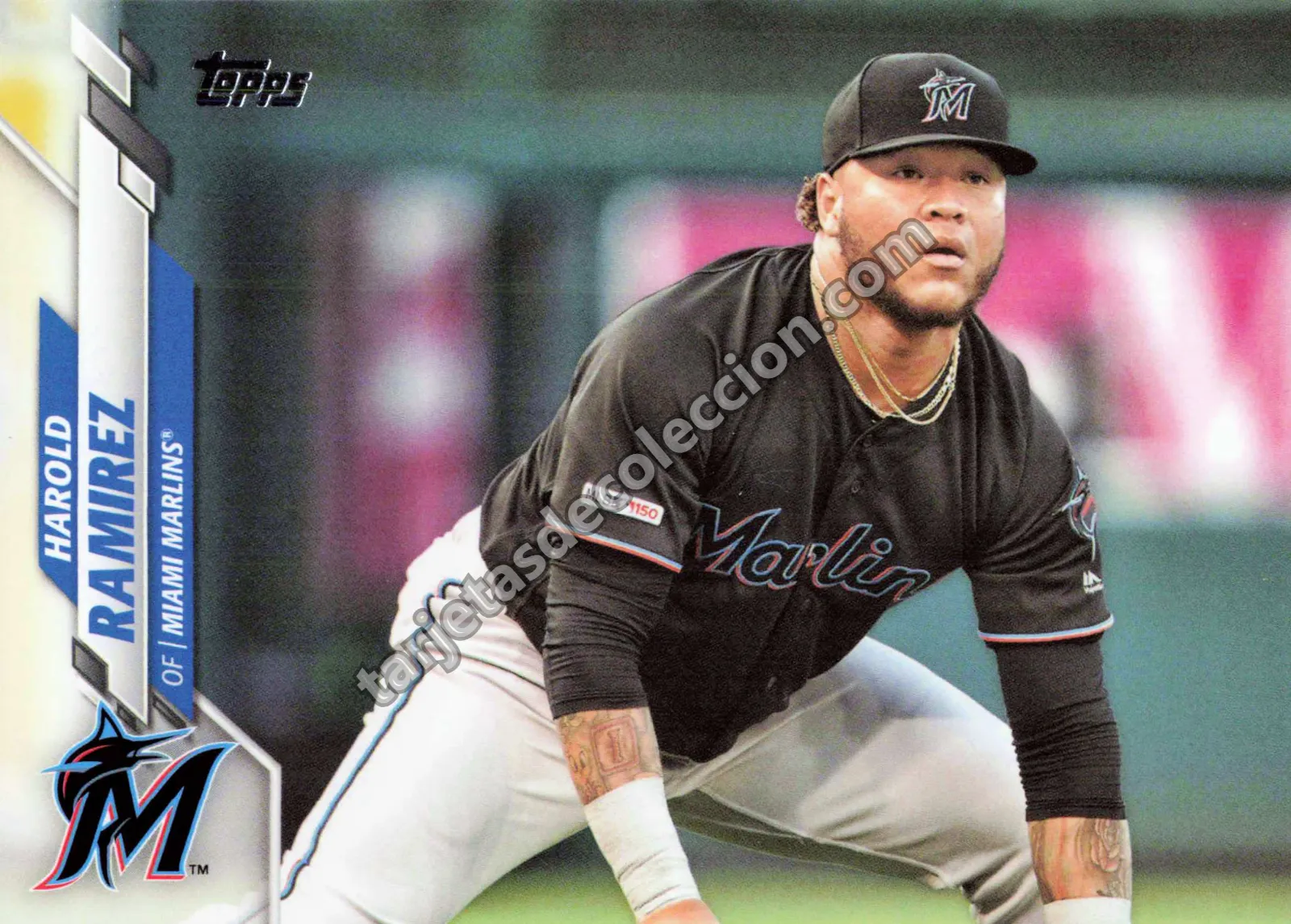 2020 Topps Series Two Harold Ramirez #528 (Miami Marlins)