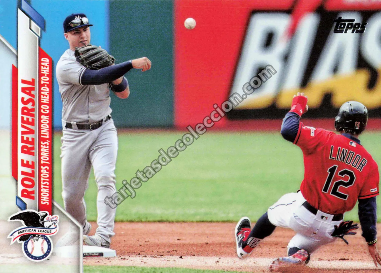 2020 Topps Series Two Role Reversal Gleyber Torres / Francisco Lindor #696