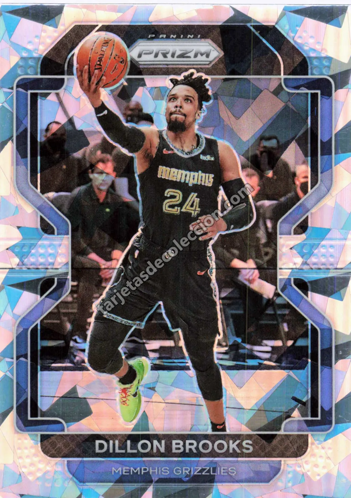 2021-22 Panini Prizm Basketball Dillon Brooks Fast Break / Blue Ice / Variant #202 (Memphis Grizzlies)