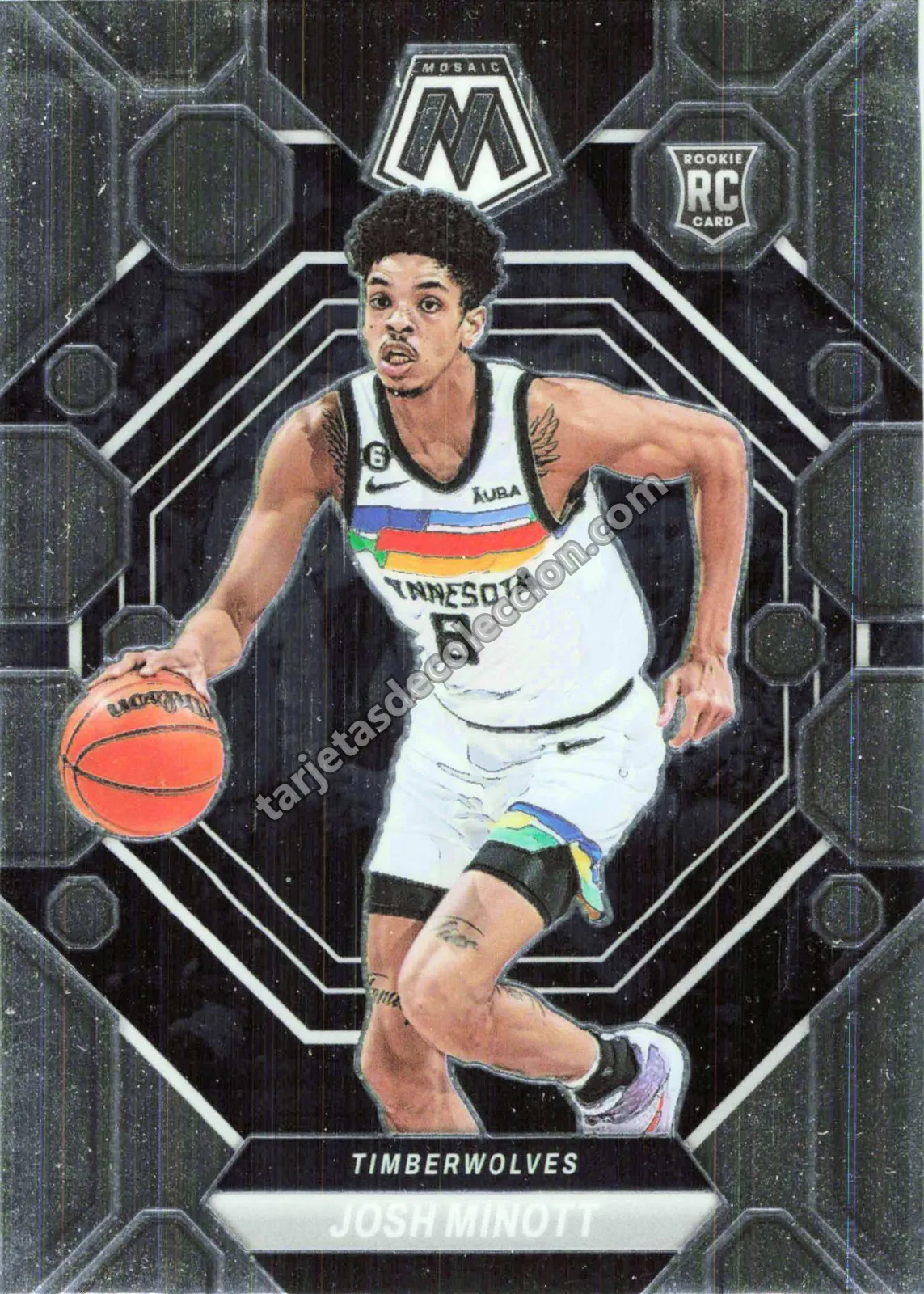2022-23 Panini Mosaic Basketball Josh Minott Rookie Card #237 (Minnesota Timberwolves)