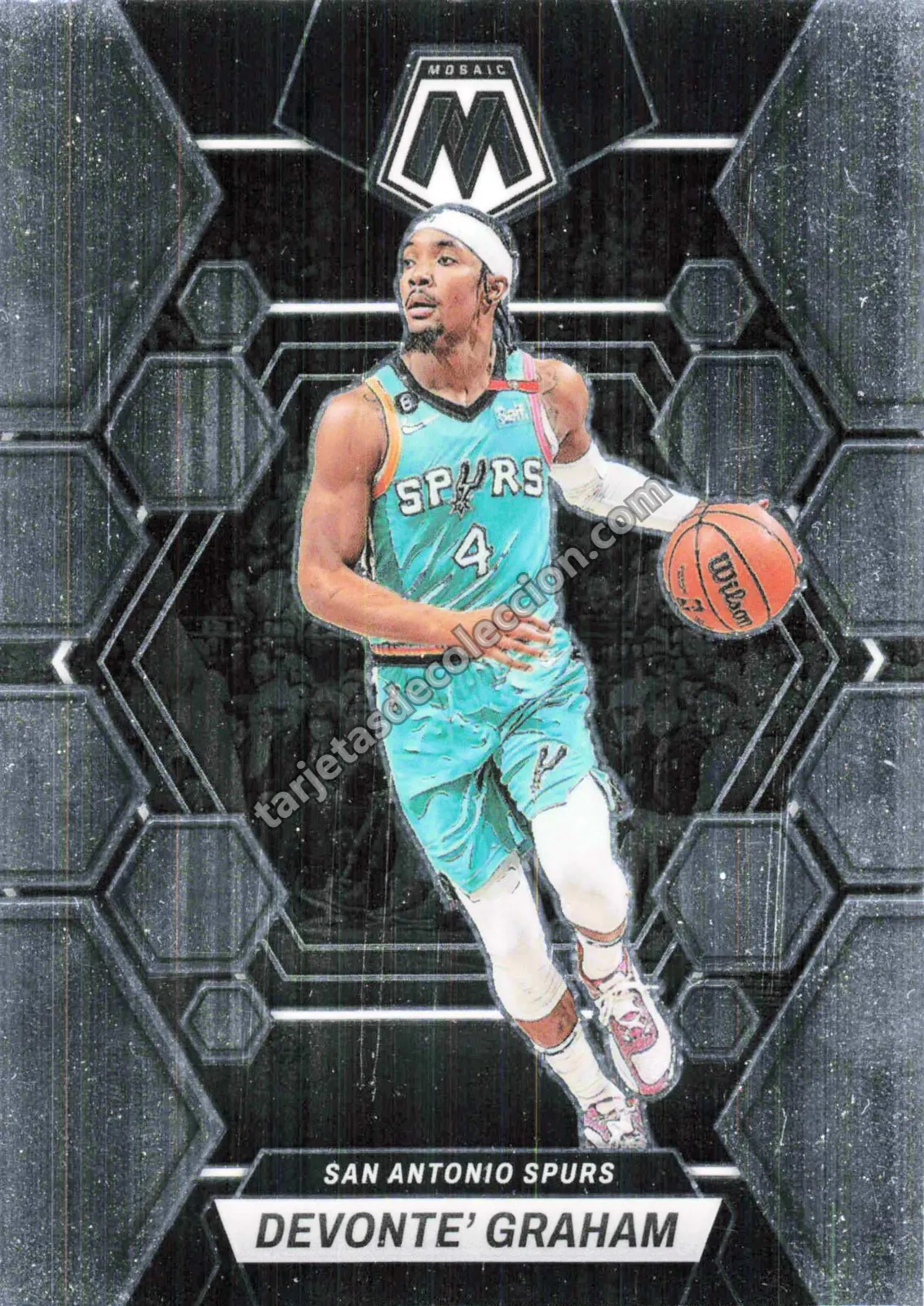 2022-23 Panini Mosaic Devonte' Graham #50 (San Antonio Spurs)