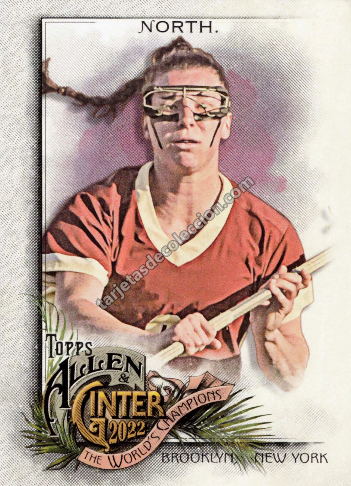 2022 Topps Allen & Ginter Charlotte North #294 (Lacrosse Player)