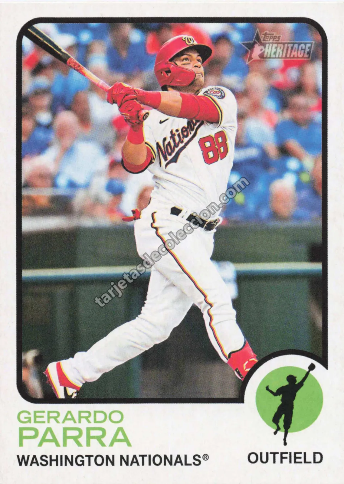 2022 Topps Heritage Gerardo Parra #653 (Washington Nationals)