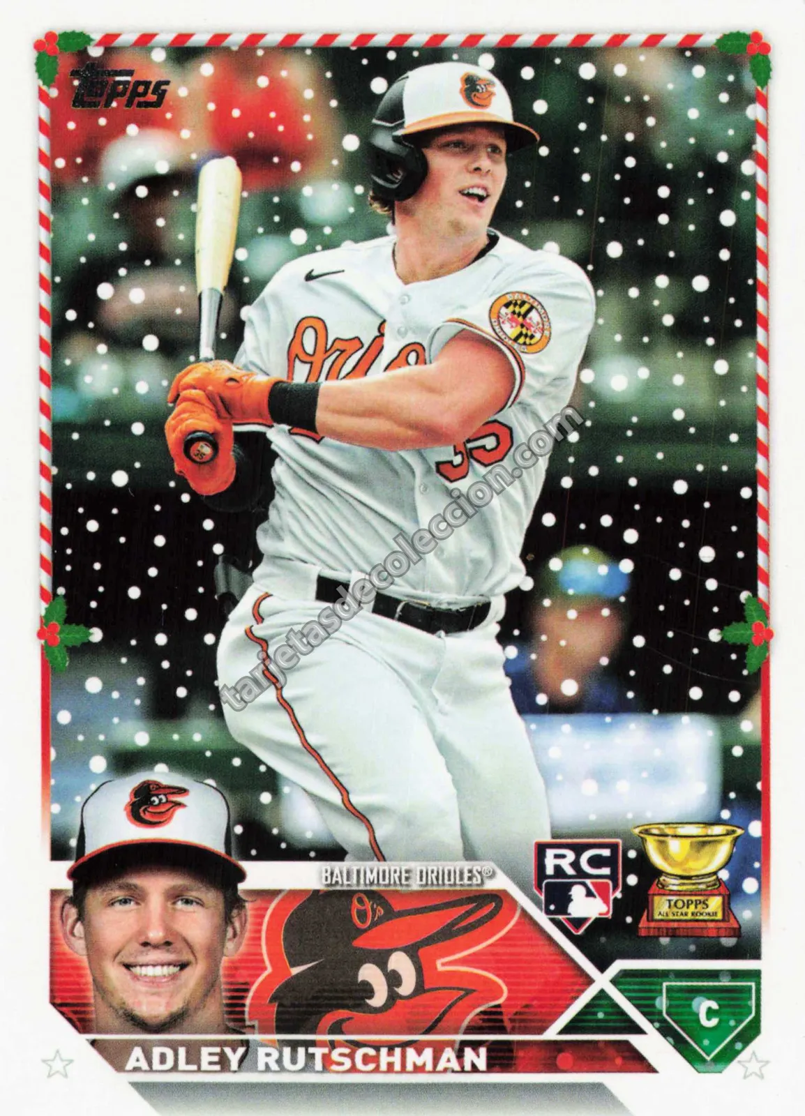 2023 Topps Holiday Adley Rutschman Rookie Card #H50 (Baltimore Orioles)