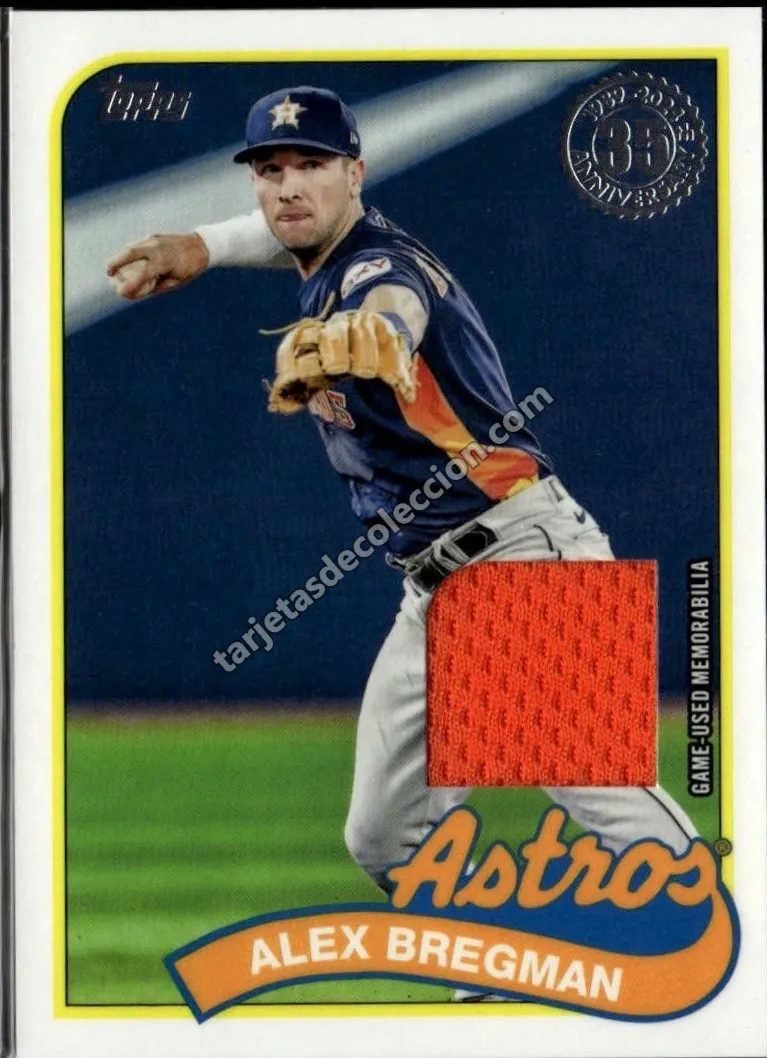 2024 Topps Baseball Series One 1989 Topps Baseball Relic Card Alex Bregman #89BR-ABR (Houston Astros)