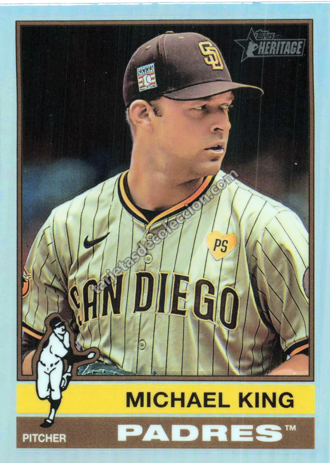 2025 Topps Heritage Michael King #105 (San Diego Padres)